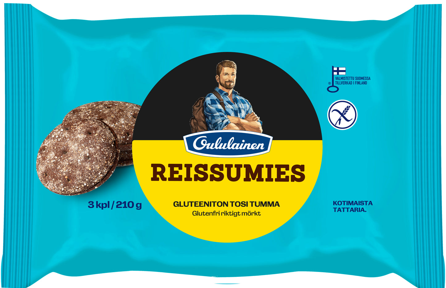 Fazer Oululainen Reissumies Glutenfri Riktigt Mörkt 3 st 210 g