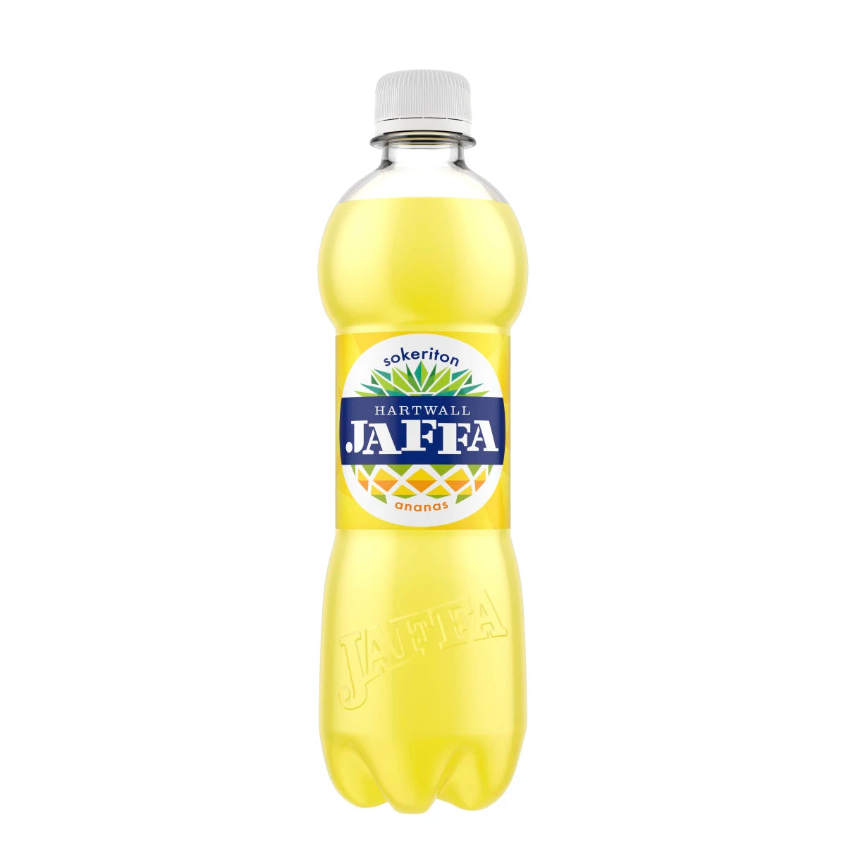 Jaffa Ananas sockerfri 0,5 L från Hartwall, finsk läsk med ananassmak.