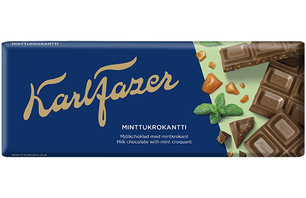Karl Fazer Mint crisp chokolade 95g