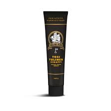 Auran Senap Extra Stark 125 g i originalförpackning, extra stark finsk senap med fyllig smak och tydlig hetta.