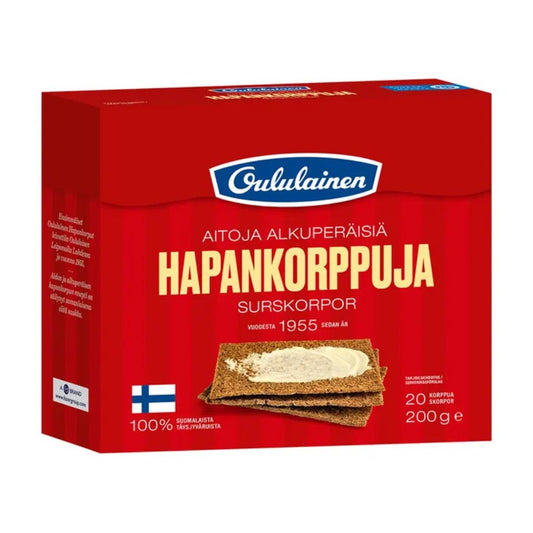Oululainen surskorpor 200 g – finska surskorpor av råg