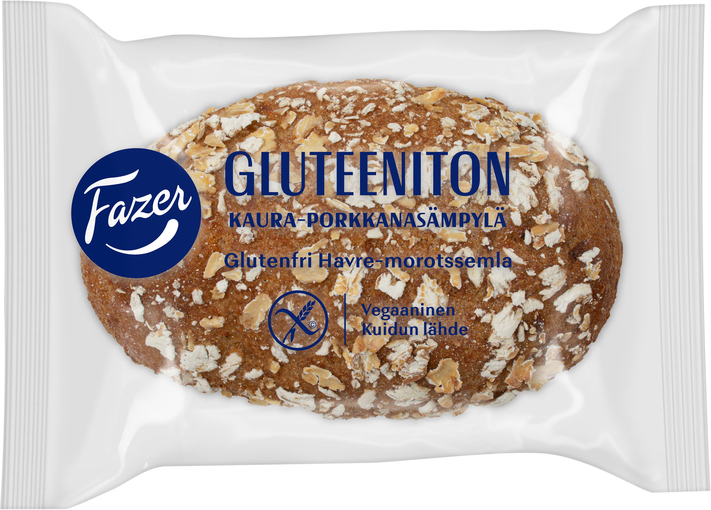 Fazer Glutenfri havre- och morotsfralla i styckförpackning 70g