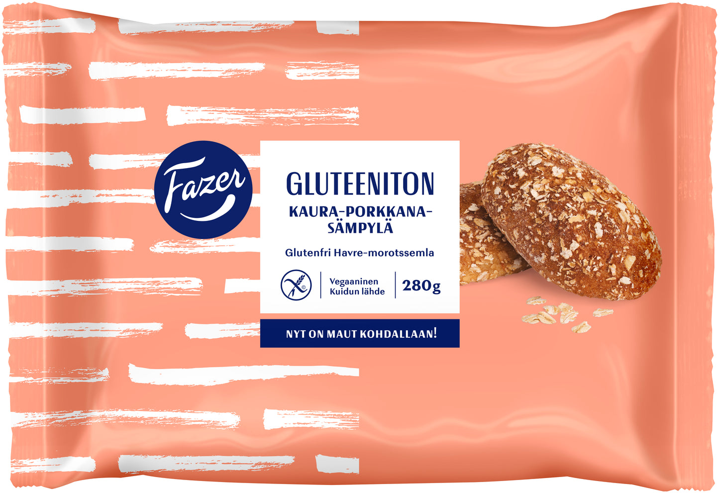 Fazer Glutenfri havre- och morotsfralla 4-pack 240g