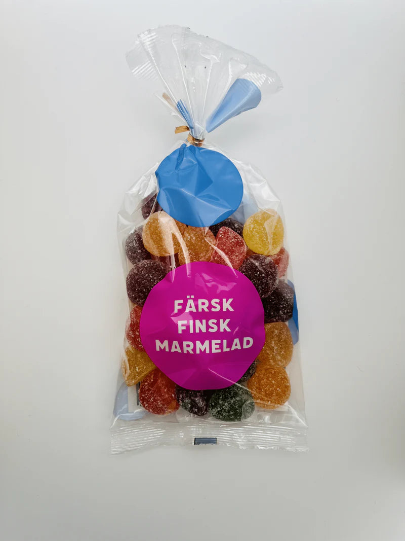 Färsk finsk marmelad 215 g med mjuk konsistens och tydlig fruktsmak