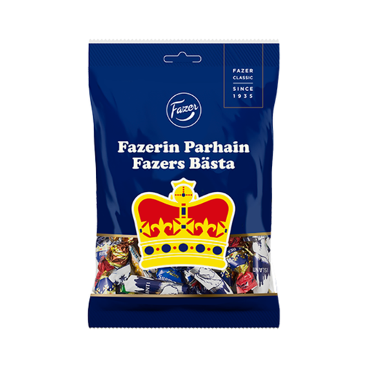 Fazerin Parhain 220g – finsk blandpåse med karameller och marmelad
