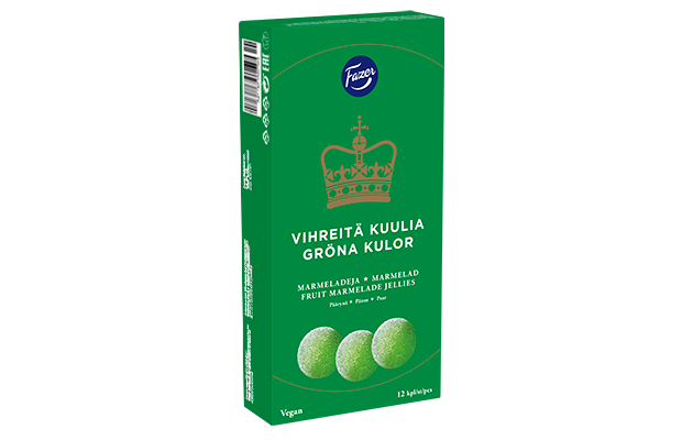 Fazer Gröna Kulor 260g – finsk marmelad