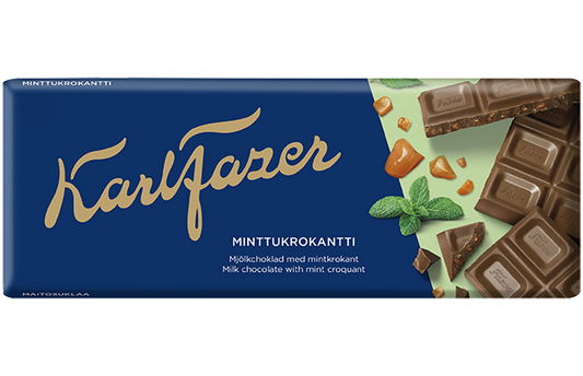 Karl Fazer Mint crisp choklad 180g (stor)